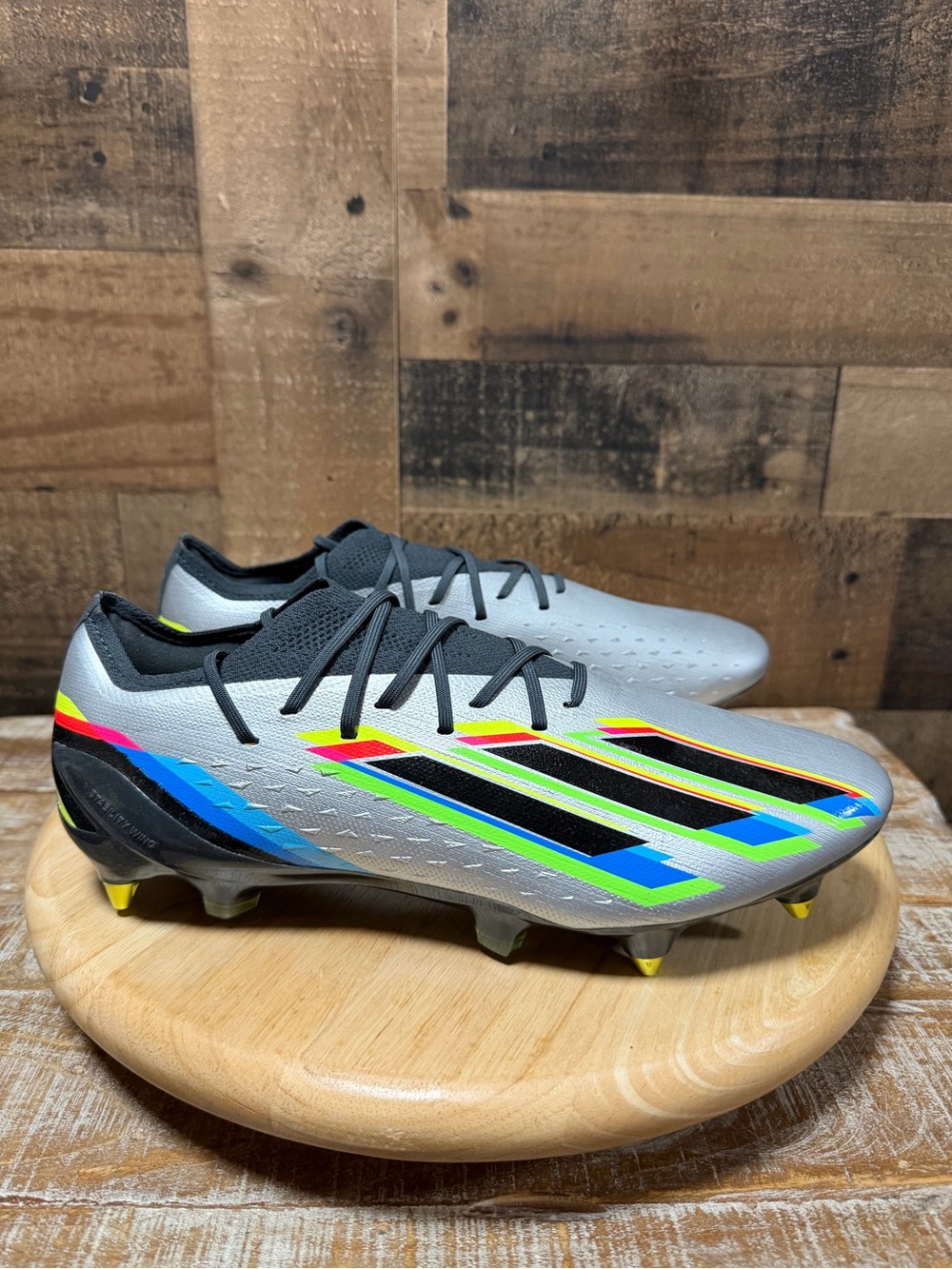 Adidas X Speedportal.1 SG Soccer Cleats Mens 10 Silver NEW TAGS Missing Studs